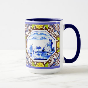 VINTAGE DELFT TILE MUG