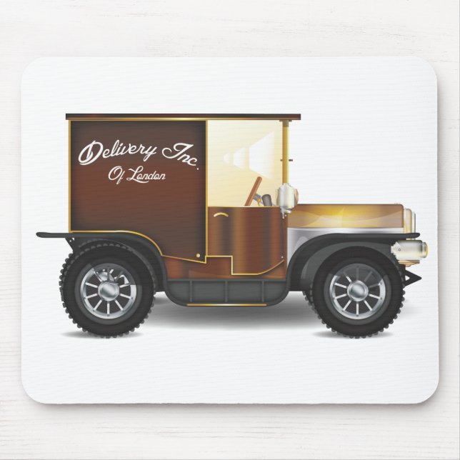 Vintage Delivery Van Mouse Mat (Front)