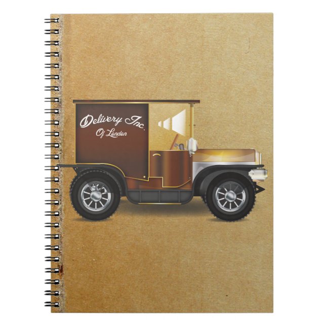 Vintage Delivery Van Notebook (Front)