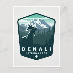 Vintage Denali National Park Alaska Mount Hunter Postcard