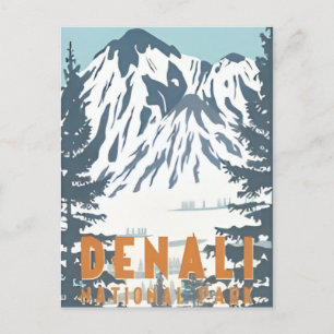 Vintage Denali National Park Alaska Mount Hunter Postcard