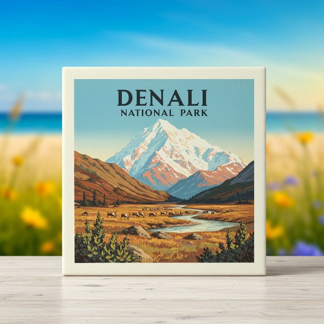  Vintage Denali National Park Tile (Creator Uploaded)