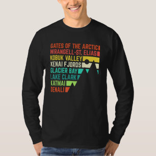 Vintage Denali National Parks List Alaska Souvenir T-Shirt