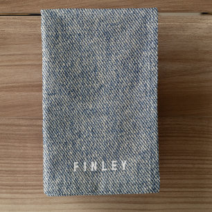 Vintage Denim Blue Jeans Look Bath Towel Set