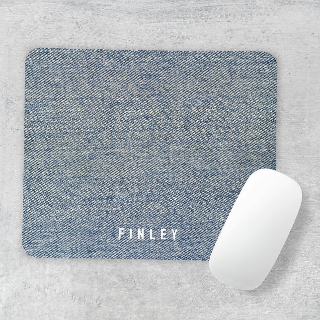 Vintage Denim Blue Jeans Look Mouse Mat (Creator Uploaded)