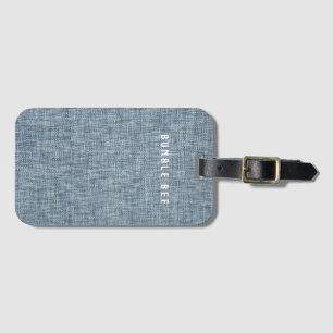 Vintage Denim Blue Jeans Look Printed  Luggage Tag
