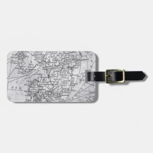 Vintage Denmark & Sweden Region Map Luggage Tag