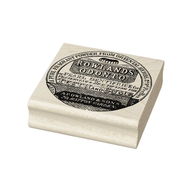 Vintage Dental Powder Contained Rubber Art Stamp (Stamp)