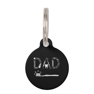 Vintage Dentist Dad Father Grandpa Father's Day Me Pet Tag