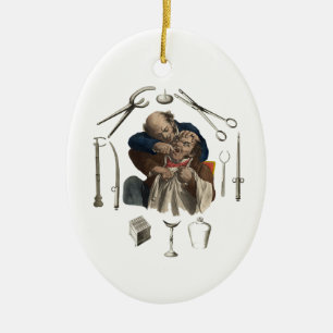 vintage dentist gifts ceramic tree decoration