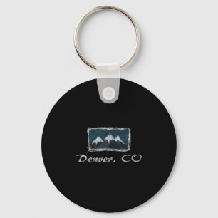 Vintage Denver Colorado Winter Skiing Fun  Key Ring