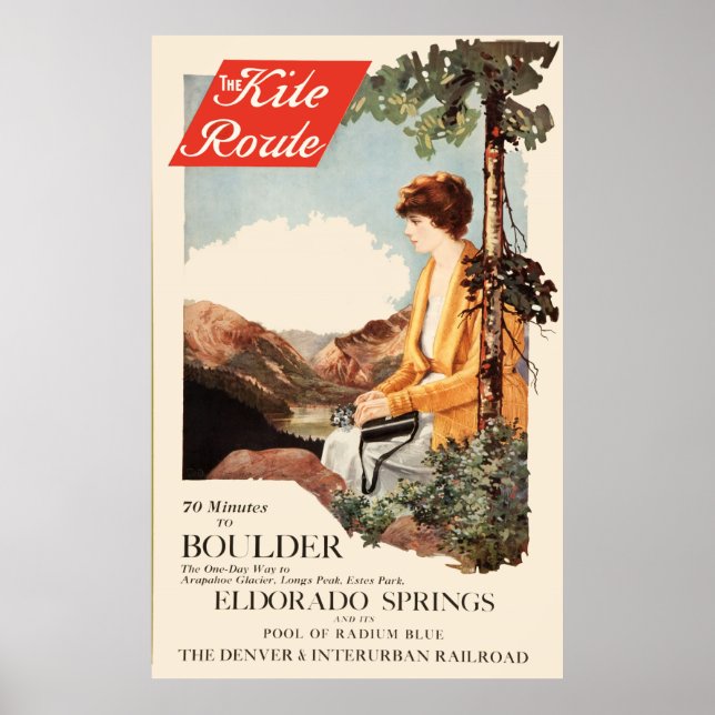 Vintage Denver & Interurban Railroad Poster (Front)