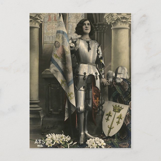 Vintage Depiction of Joan of Arc Postcard (Front)