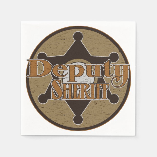 Vintage Deputy Sheriff Napkin (Front)