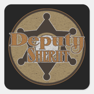 Vintage Deputy Sheriff Square Sticker