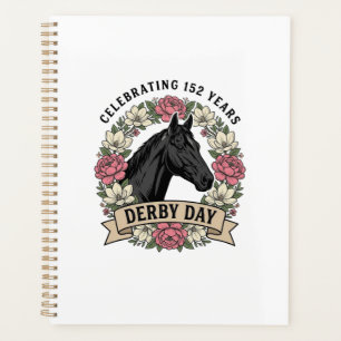 Vintage Derby Day Horse Floral Shirt Design Planner