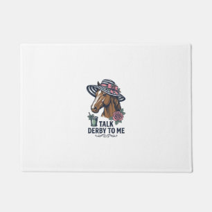 Vintage Derby Horse Hat Talk Derby To Me Design Doormat