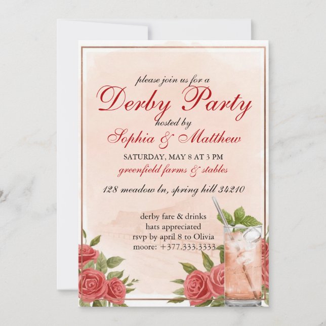 Vintage Derby Horse Racing Party Invitation 2026  (Front)