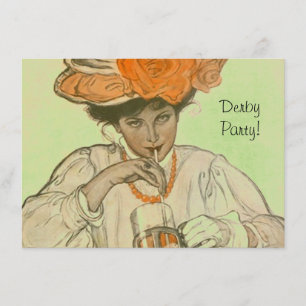 Vintage Derby Invitations Roses Hats Horse Racing