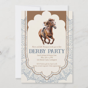 Vintage Derby Party Invitation Horse Racing Elegan