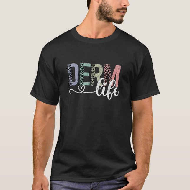 Vintage Derm Life Dermatology Cosmetic Dermatologi T-Shirt (Front)