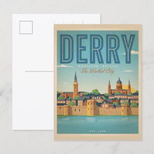 Vintage Derry Northen Ireland gifts and souvenirs Postcard
