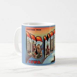 Vintage Des Moines Iowa Mug