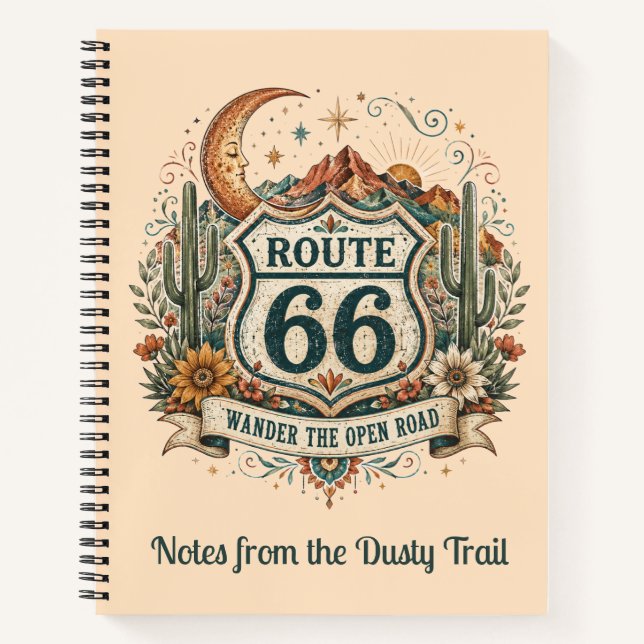 Vintage Desert Adventure Travel Journal (Front)
