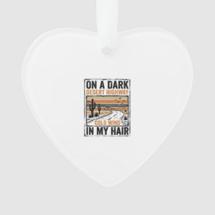 Vintage Desert Highway Wind Graphic T-Shirt Design Ornament