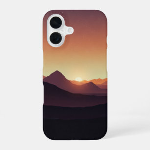 Vintage Desert Mountains at Sunrise iPhone 16 Case