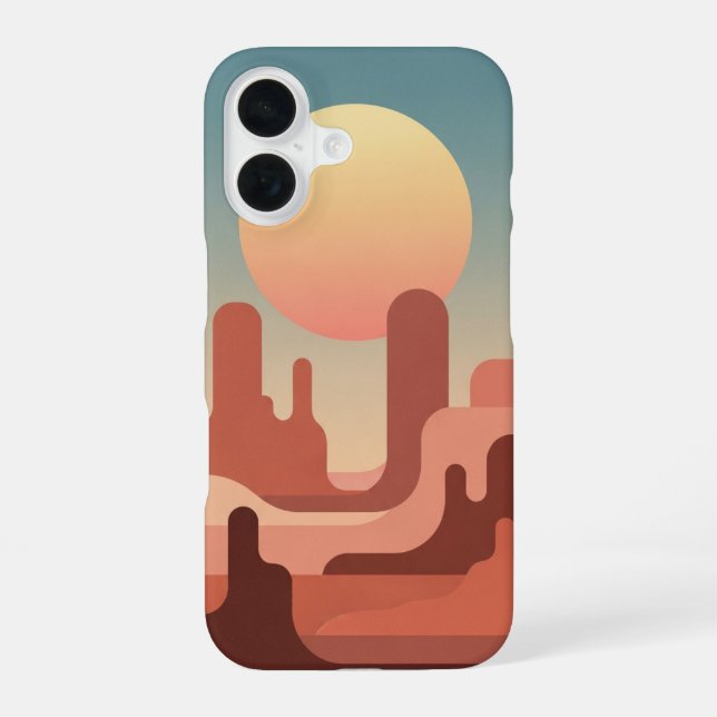Vintage Desert Rock iPhone 16 Case (Back)
