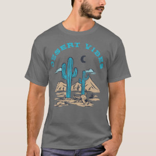 Vintage Desert Vibes Cactus Landscape Traveller Va T-Shirt
