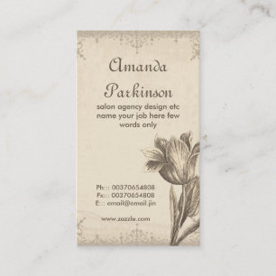 vintage design business card