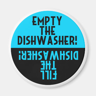 Vintage Design Dishwasher Round Magnet