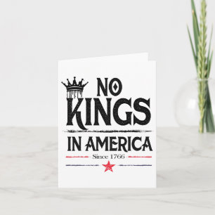 Vintage Design No Kings In America Since 1776 For Card