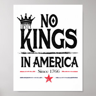 Vintage Design No Kings In America Since 1776 For Poster