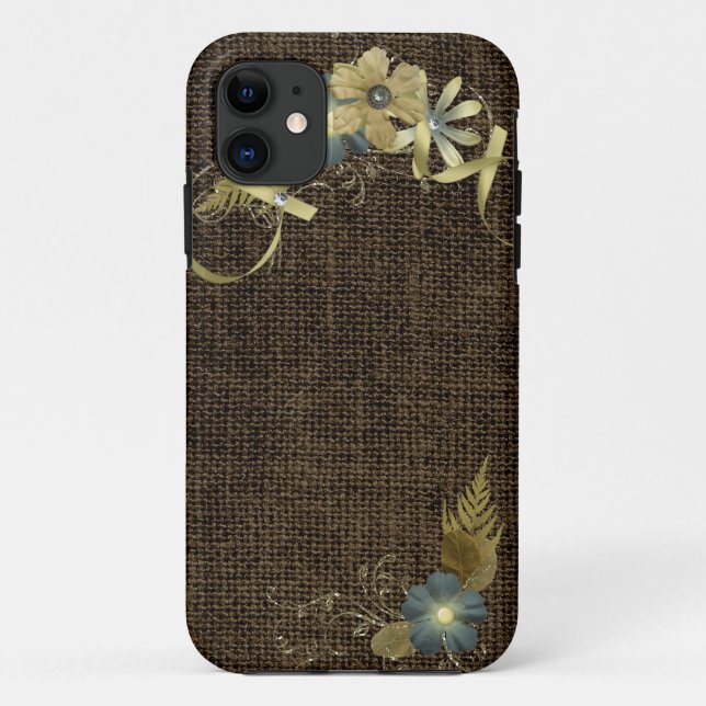 Vintage design on linen Case-Mate iPhone case (Back)