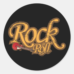 Vintage Design Sticker - Rock 'n Roll