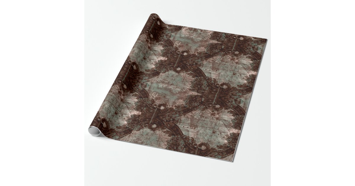 Vintage Design with 1897 Boston Map, Shabby Chic W Wrapping Paper | Zazzle