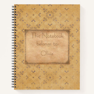 Vintage Design with Retro Pattern Notebook