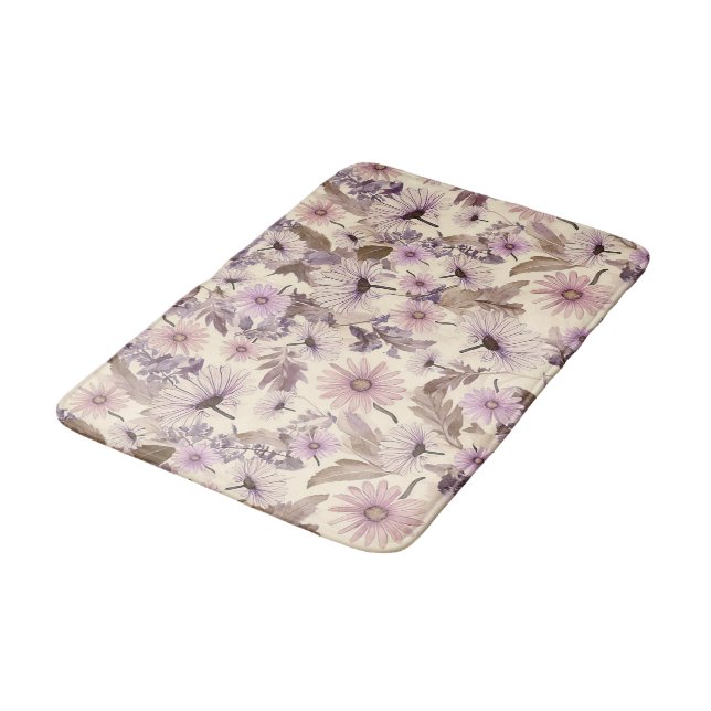 Vintage Designer Floral Bath Mat (Angled)