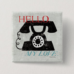 Vintage Desktop - Phone 15 Cm Square Badge