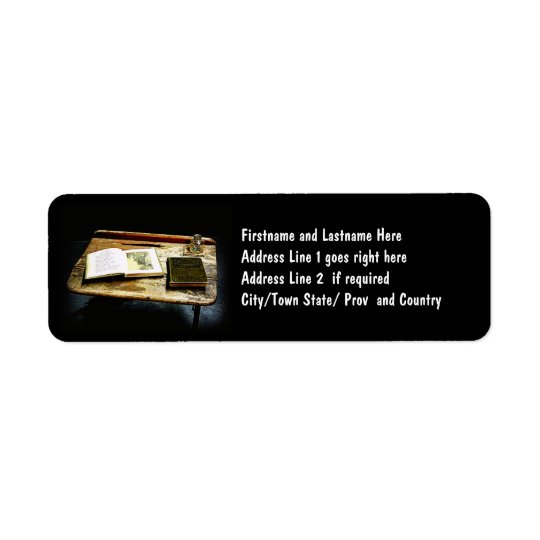 Vintage Desktop - Student Desk Return Address Label