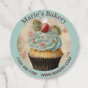 Vintage Dessert Bakery Baker Cake Caterer Cupcake  Favour Tags