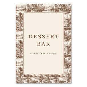 Vintage Dessert Bar Invitation Table Number