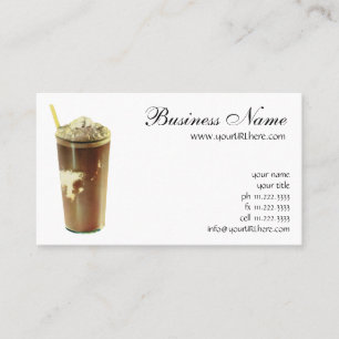 Vintage Dessert, Chocolate Shake and Whipped Cream Business Card