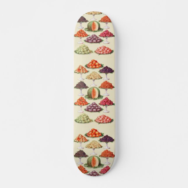 Vintage Dessert Fruit: Party Fruitarian Skateboard (Front)