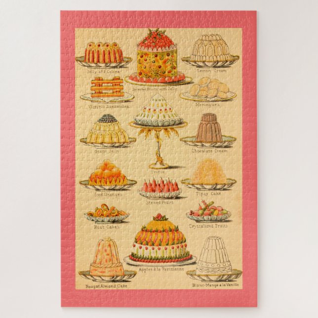 Vintage desserts jigsaw puzzle (Vertical)