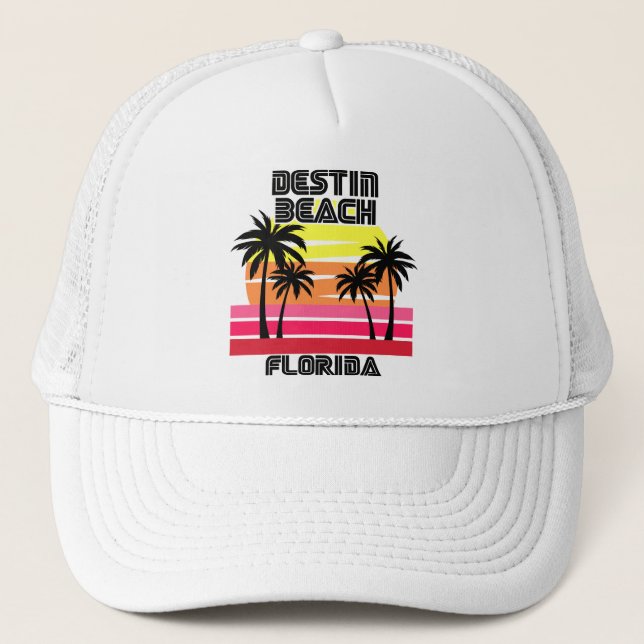 Vintage Destin Beach Florida Trucker Hat (Front)