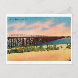 Vintage Destin Florida East Pass Bridge Postcard